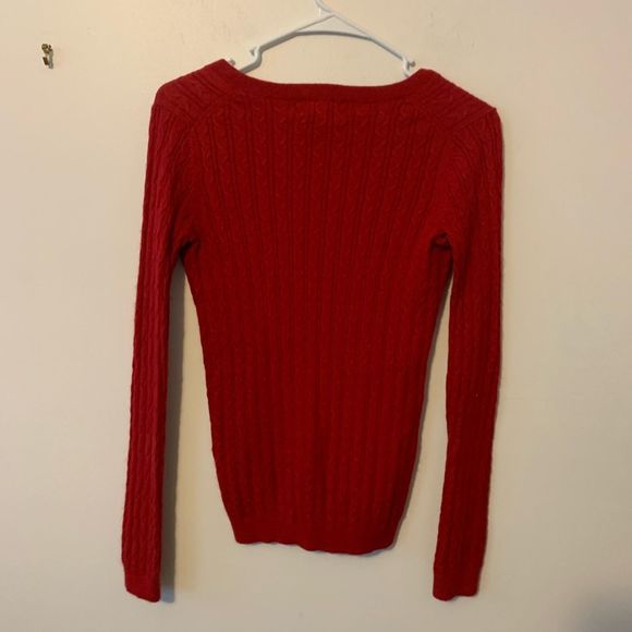 Banana Republic red formed long sleeved pullover - Picture 5 of 5